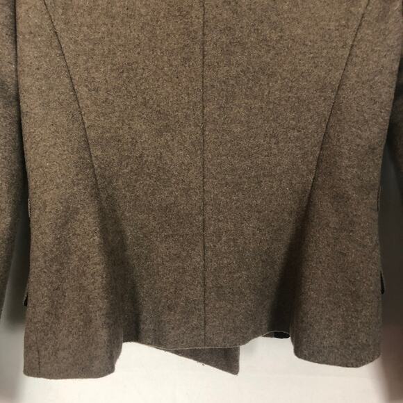 ZARA Basic Wool Blend Long Sleeve Brown Jacket/Coat - Picture 8 of 13